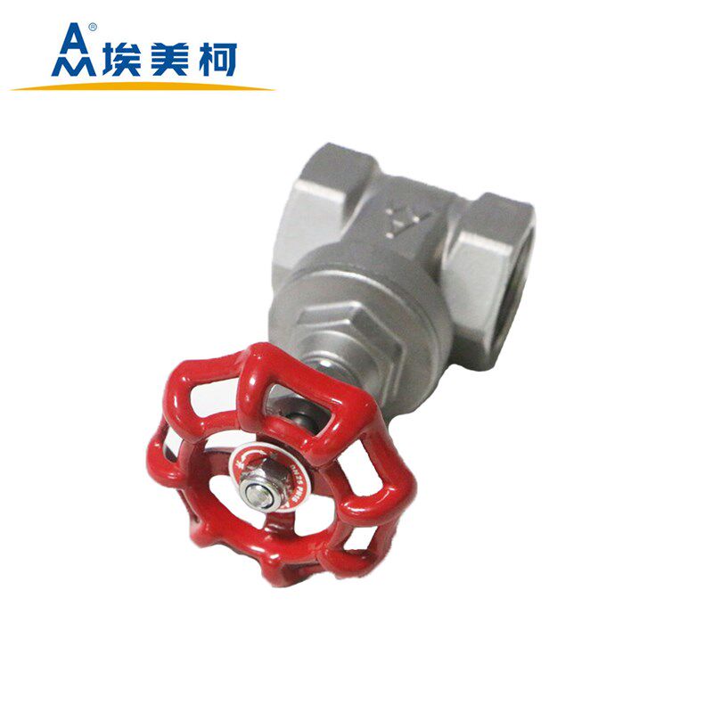 埃美柯不锈钢304闸阀8135冷热水高温阀开关手旋转闸板阀4分暖气阀