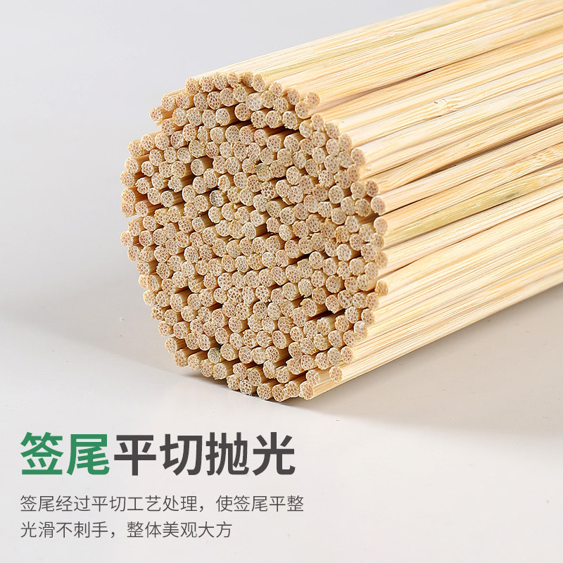 野猪林竹签18cm*2.5mm一次性烤肠热狗鱼丸鸡柳鸡排签子炸串小吃