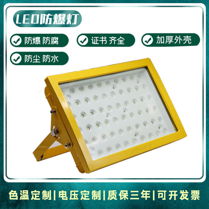 LED防爆灯50W100W车间仓库煤棚照明灯150W加油站泛光灯投光灯200W