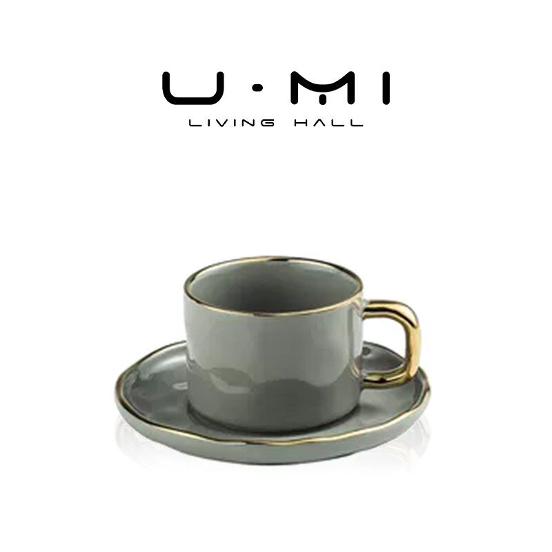 U Mi LIVING淘春  杯具咖啡杯碟陶瓷高档家用复古下午茶具套装