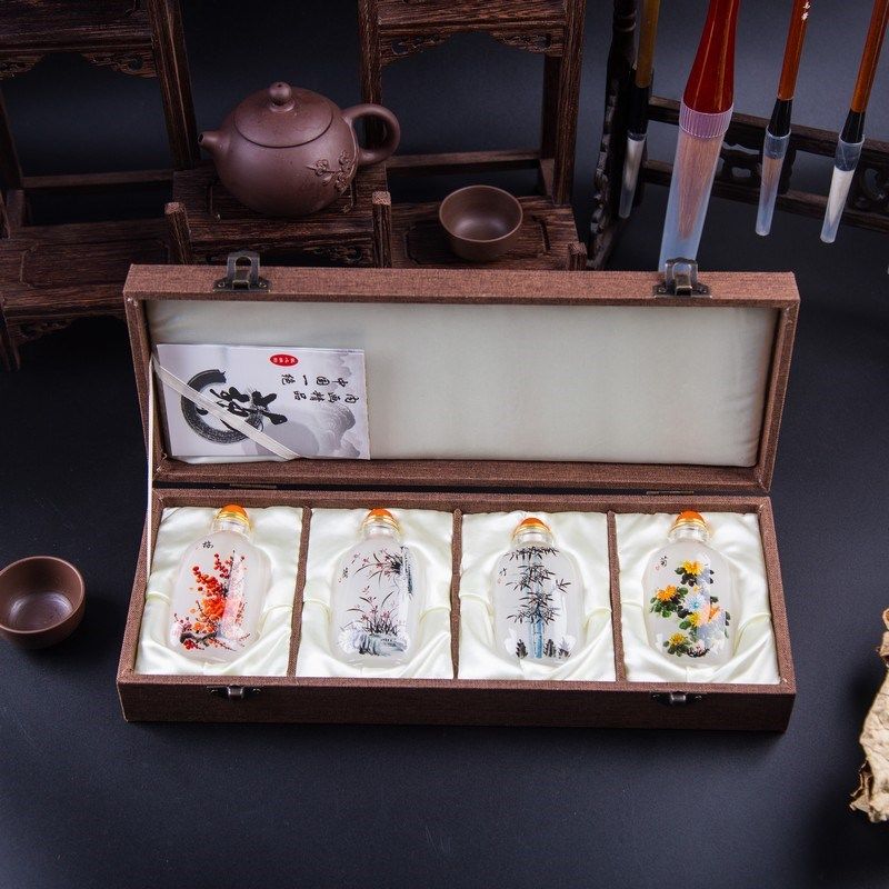 中国风礼品匠心独韵内画鼻烟壶中国特色工艺品送老外出国高档创意