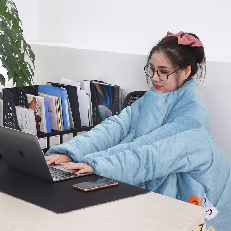 带袖子的懒人被子春秋防踢袖被冬天儿童学生穿在身上玩手机多功能