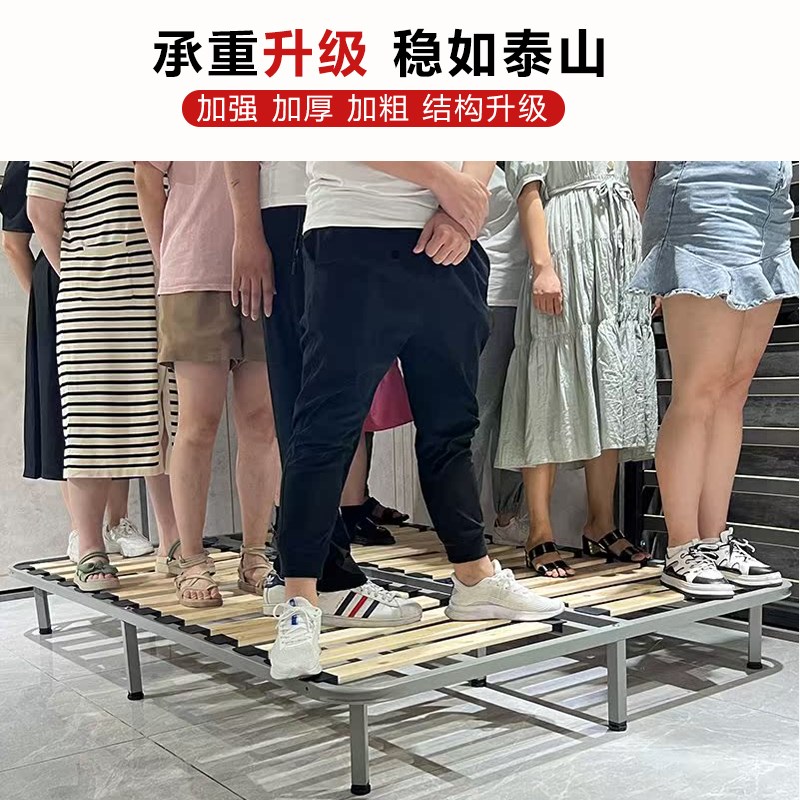 排骨架床架子加密防潮实木折叠1.8米床板榻榻米1.5龙骨架钢架定制图片