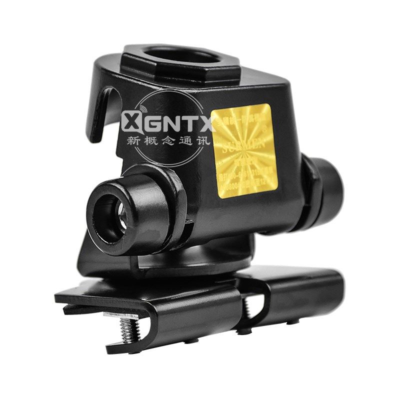 新名K-40车载对讲机天线底座不锈钢万向夹边车台苗子卡边固定支架图片