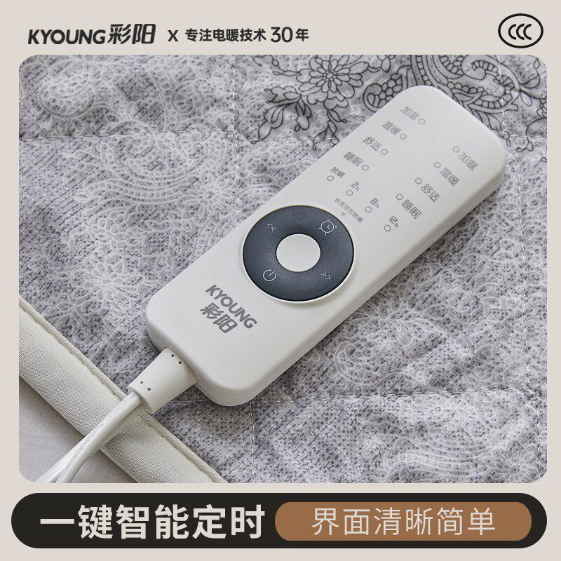 彩阳电热毯单人双人电褥子双控调温除湿家用安全学生宿舍加热毯