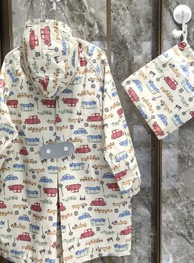 2024轻薄透气儿童雨衣男童小孩小水女生宝宝上学防学童书包位雨披