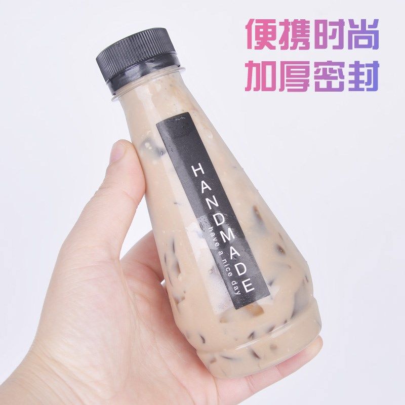 100l样200ml透明塑料瓶带盖食品级一次性空酒瓶饮料瓶果汁瓶m品瓶