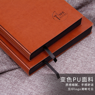 加厚商务笔记本办公记事本工作记录本超厚软皮本黑边笔记本可定制