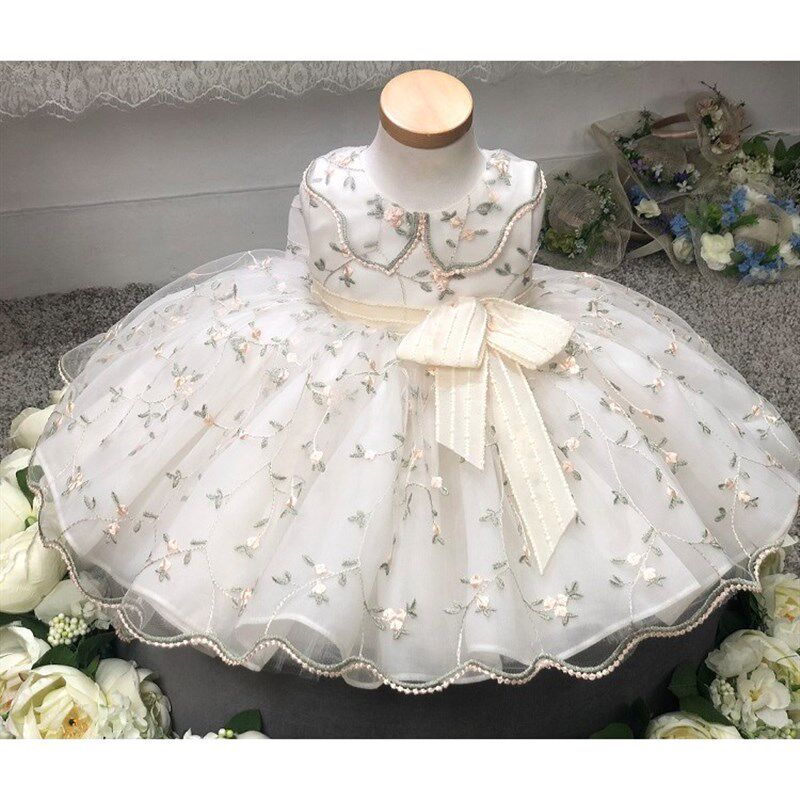 木本尚女宝宝周岁礼服裙女童秋装公主裙2024新款婴儿百日生日群