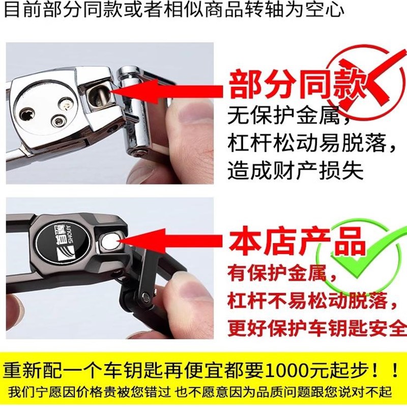 2024款奥迪a6l钥匙扣a8男a4l士a7高档a3女q3车q5l腰挂q8环q7圈q2l