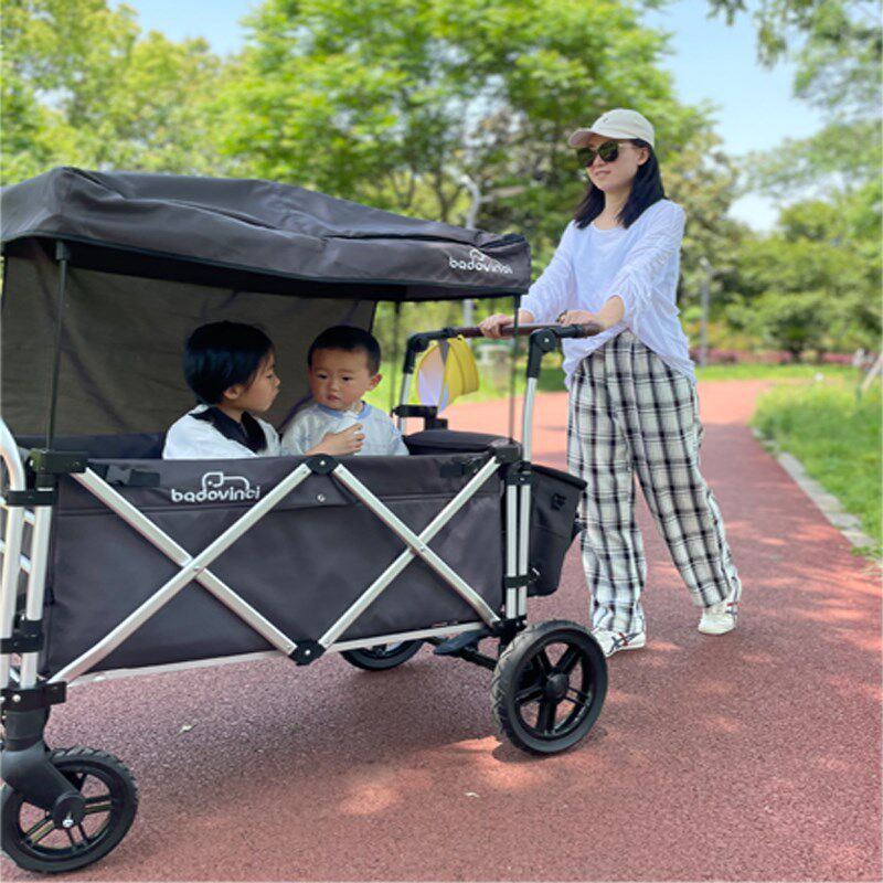 贝多象婴儿加长推车宝宝可坐可躺便携双胞二胎神器儿童双人营地车