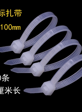 5*100mm国标白黑色尼龙固定座扎带卡扣批 发一拉得束线捆绑勒死扣