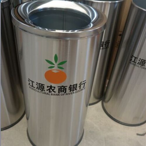 不锈钢垃圾桶酒店大堂摇盖吸烟大号圆形带内桶垃圾桶大号商用室内