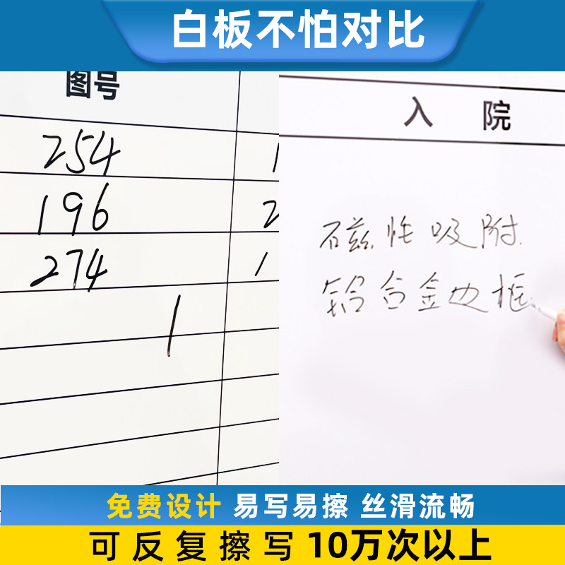 工厂办公企业软磁白板贴定制可擦写车间生产计划管理看板