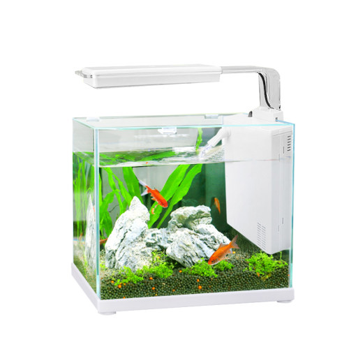 鱼缸造景客厅金鱼缸水族箱小型超白玻璃桌面免换水创意生态缸智能