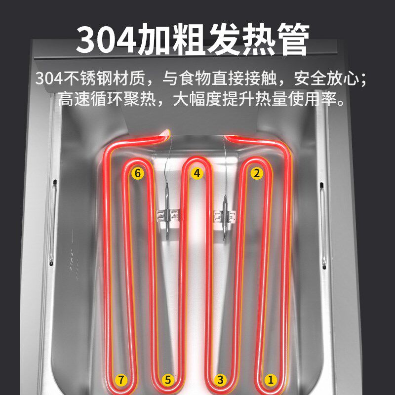 张大厨904电炸炉商用油炸锅加厚双缸炸炉炸鸡炉炸串炸鸡排炸薯条