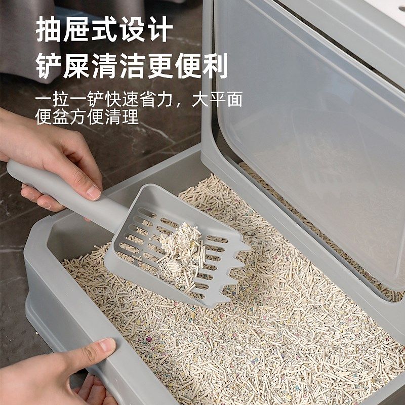猫砂盆上出口全包超大号密封防外溅封闭式专用猫沙屎盆厕所带盖子