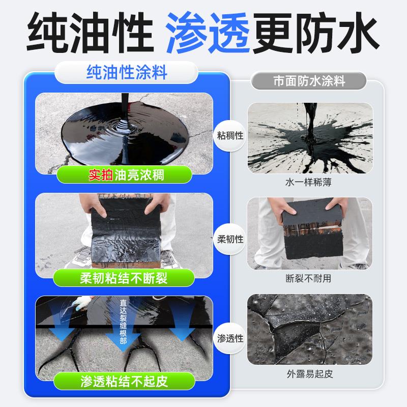 聚氨酯防水涂料油性屋顶专用补漏材料楼房顶外墙天台裂缝防漏胶水