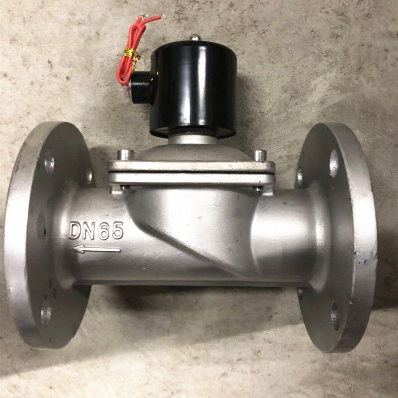 304不锈钢法兰电磁阀膜片式常闭开式水用防水下法兰电磁阀220V24V