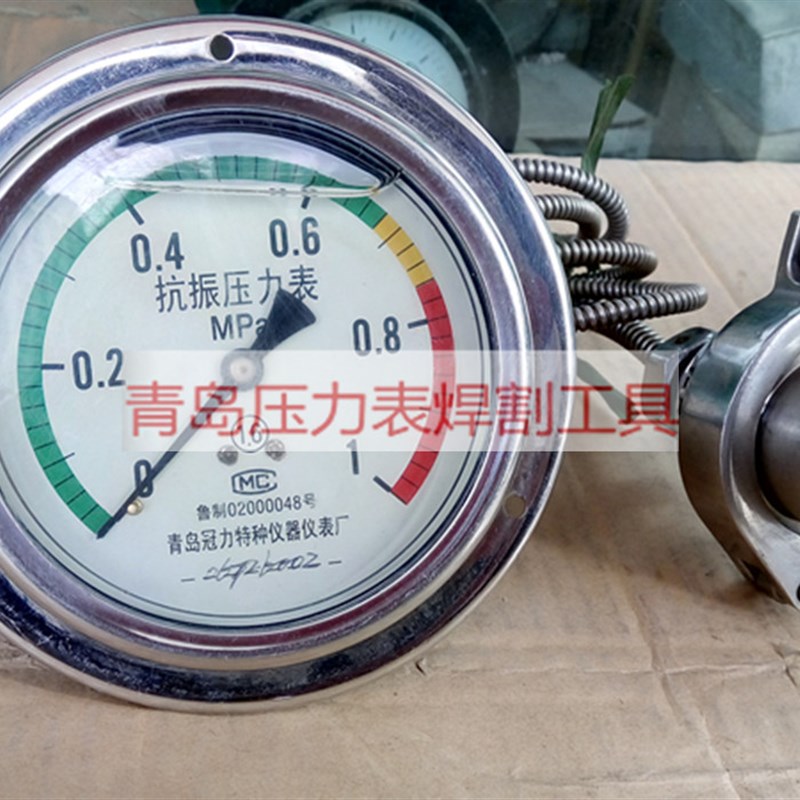 软管连接压力表青岛冠力特种仪器仪表厂
