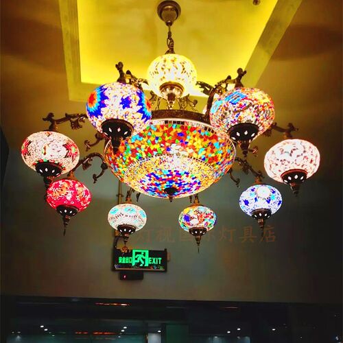 欧式复酒浪漫客厅西墅特色餐厅咖啡馆别餐厅古店手工枝型玻璃吊灯
