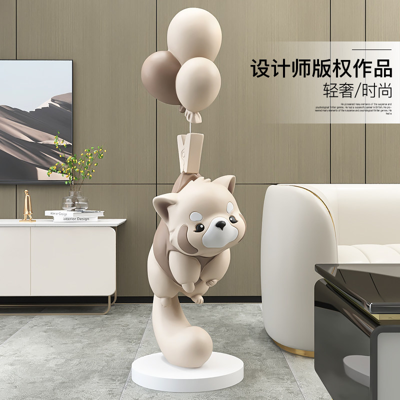 小品熊客厅大型落地摆件家居发浣电视柜沙饰旁边雕塑乔迁新居礼品