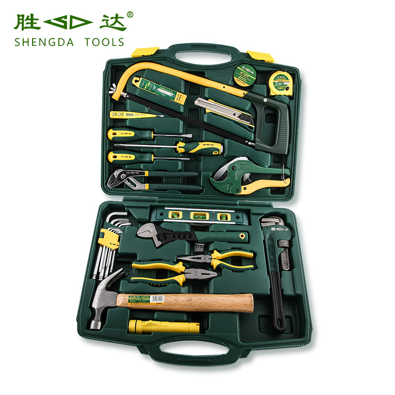 胜达工具 包邮 38件家用五金工具套装组合 水道家装工具箱