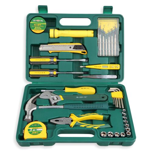 胜达工具 35件家用工具组合套装 五金车载多功能工具箱