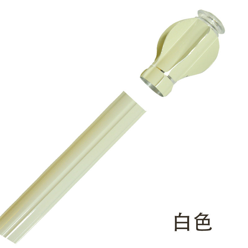 加厚铝合金罗马杆窗帘打孔杆静音双单杆顶装侧装特厚轨道配件齐全