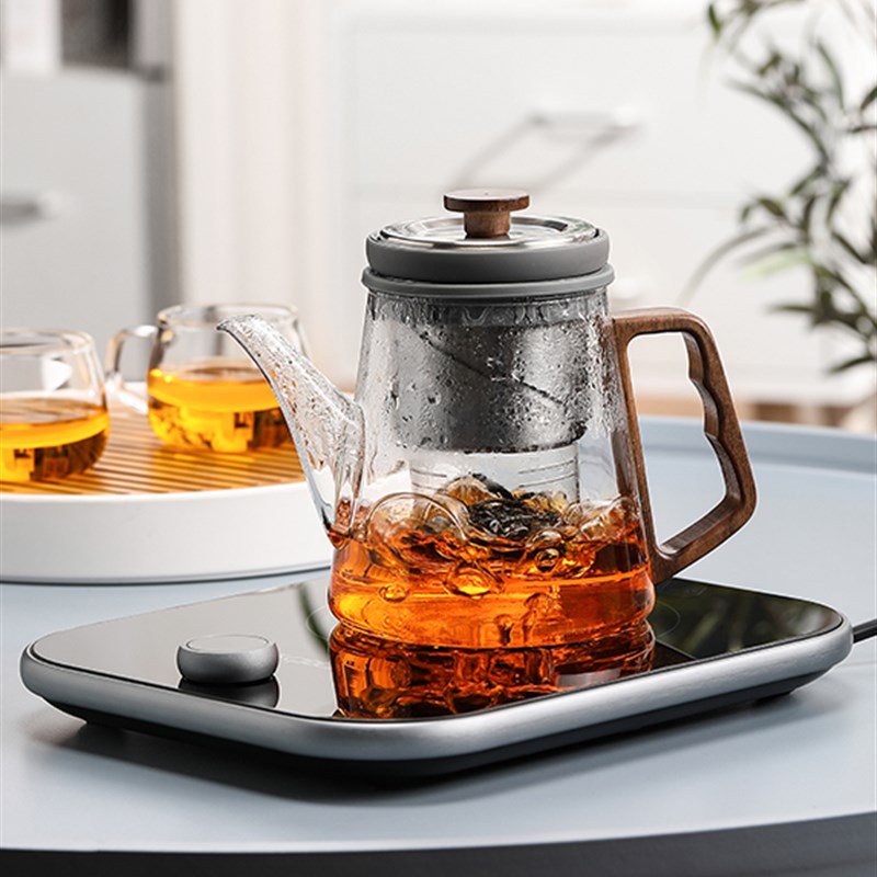 玻璃旋钮升降泡茶壶蒸煮茶器电陶炉煮茶套装耐高温过滤全自动家用