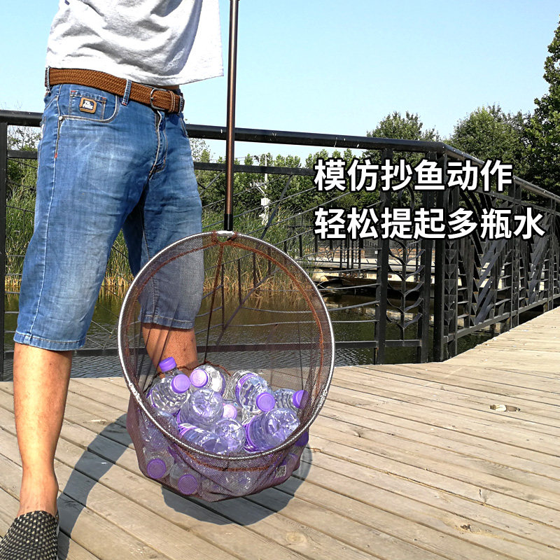 碳鱼抄网轻便3米抄网杆可伸缩定位竞技2素1米捞.网鱼抄子网兜