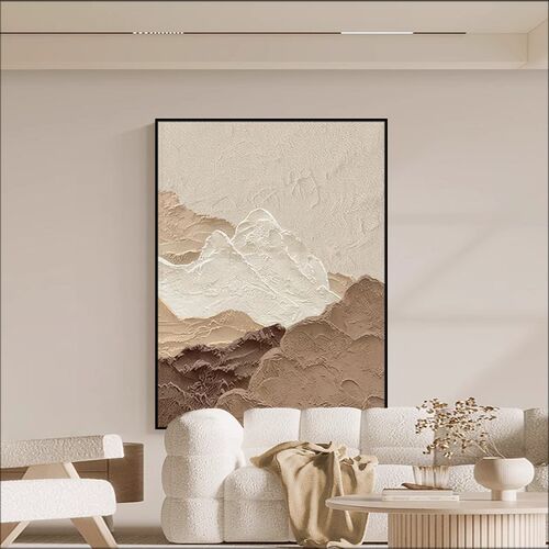 油画风复古高级落户有靠山客厅装饰画沙发背景墙感地画入背玄关画