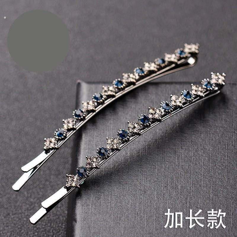 边夹水钻妈妈大发卡侧边发夹一字夹大号简约镶钻卡子女碎发刘海夹