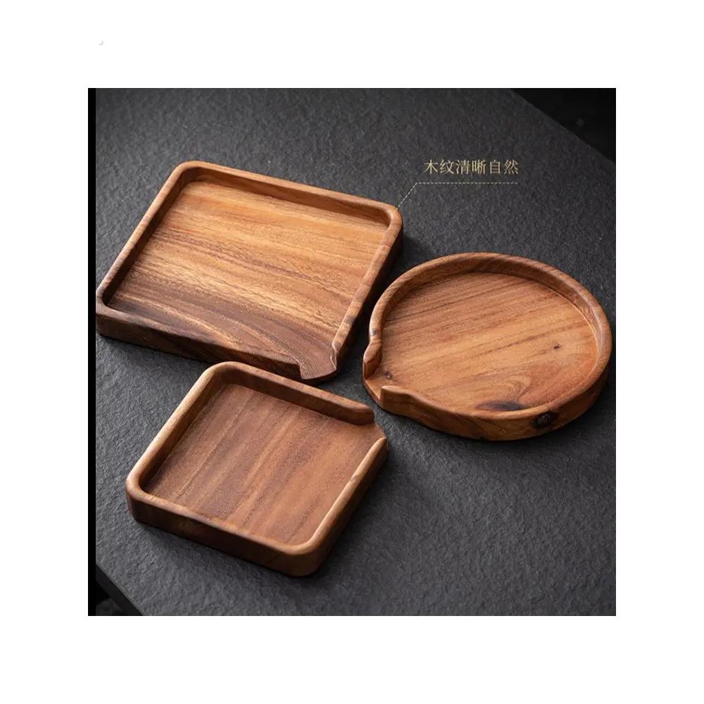 胡桃木茶盘实木普洱茶饼盘茶道用品家用简易撬茶欣赏茶盘