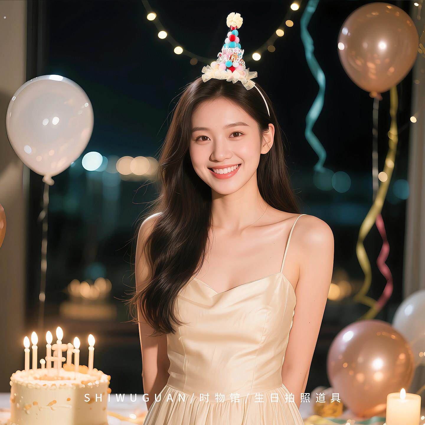 网红生日快乐发箍头饰女神生日派对皇冠头发箍装饰拍照道具仪式感