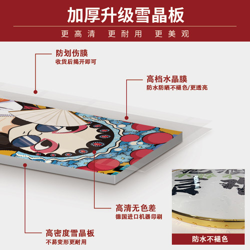 米粉店墙面装饰创意挂画网红场景布置面馆螺蛳粉餐饮店内贴纸挂画