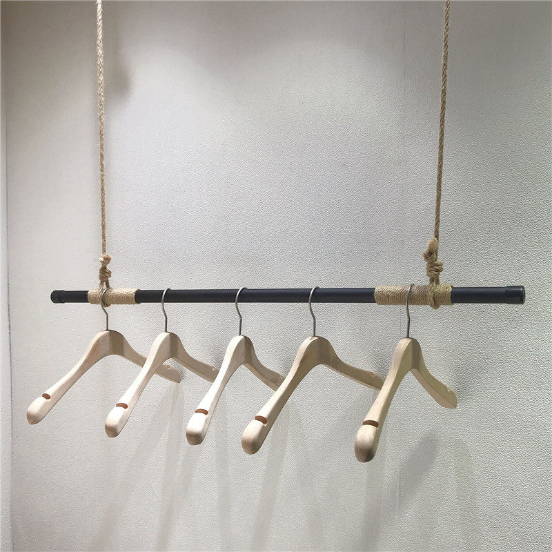 服装店展示架吊顶架悬挂女装陈列吊架衣架婚纱麻绳吊杆橱窗吊挂