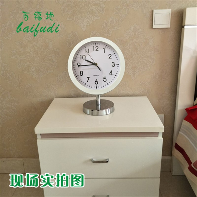 BFD 座钟欧式台式钟表落地钟学生小座钟8寸落地座钟卧室立式台表