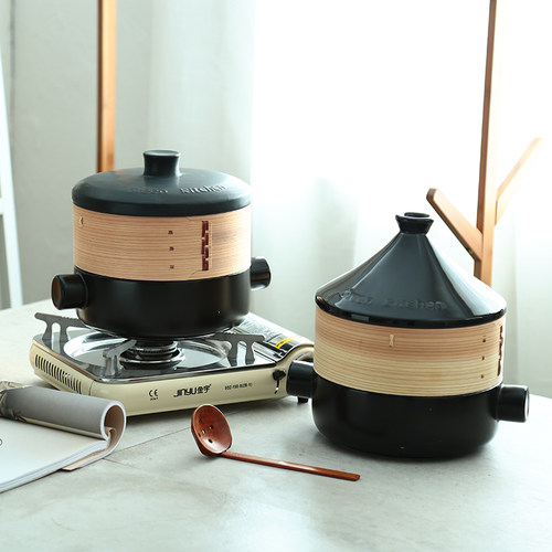 耐高温石锅 塔吉锅 蒸笼白砂锅 煲汤炖锅汤锅 陶瓷锅厨具