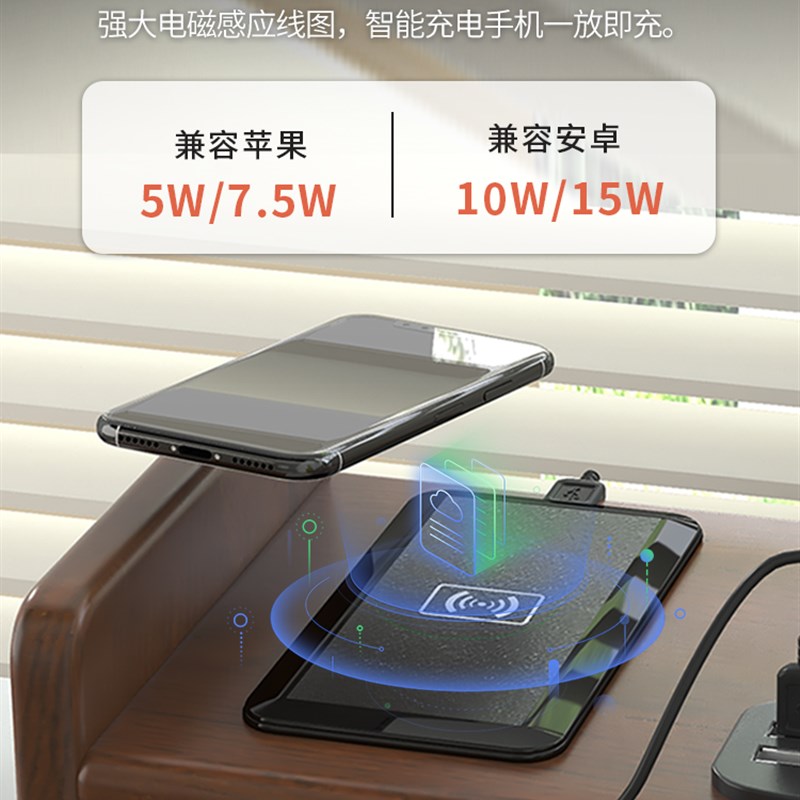 电脑增高架usb插口办公桌显示器支架实木底座台式收纳架子置物架