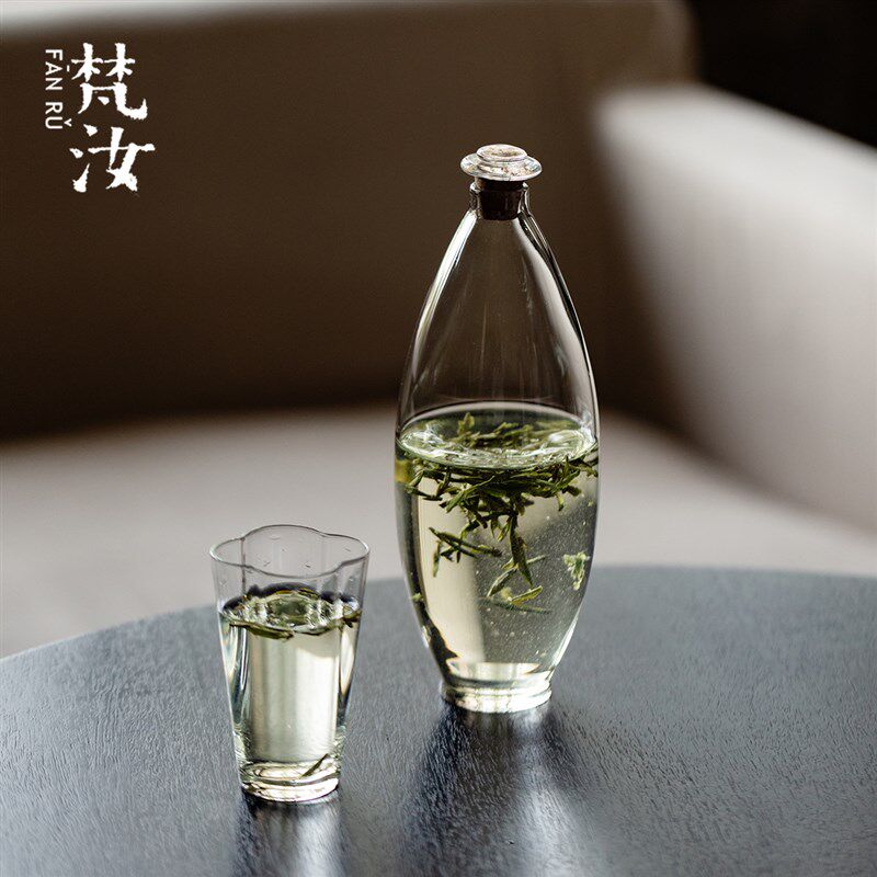 梵汝北欧风高颜值冷泡瓶多功能玻璃密封茶壶酒瓶果汁冷饮清酒瓶子