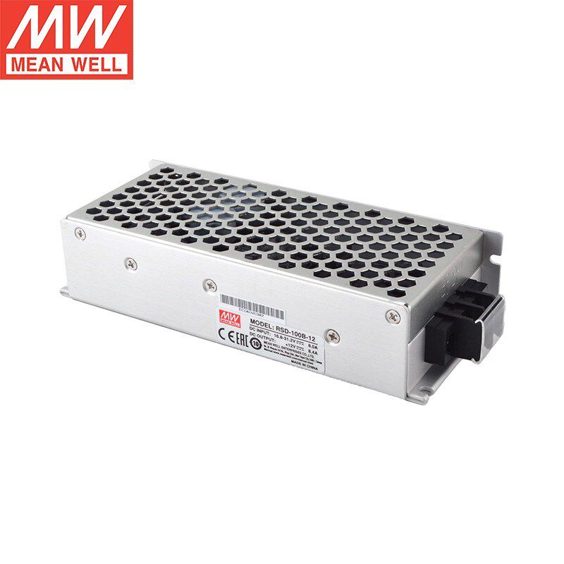 台湾明纬RSD-100B-12铁路认证DC-DC直流转换开关电源24V变12V8.4A
