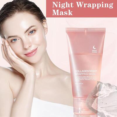 跨境面膜 FACE MASK 胶原蛋白水光睡眠胶原撕拉面膜涂抹保湿补水