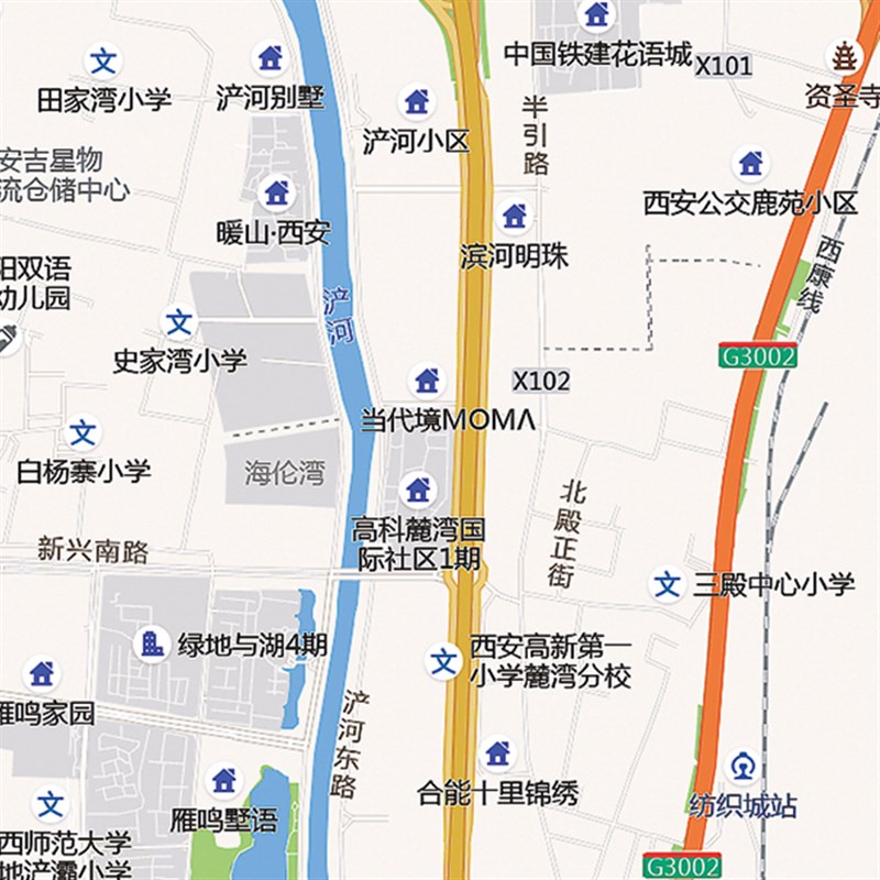 2021新款西安市城区地图办公室挂图高清防水墙壁装饰实物推荐定制