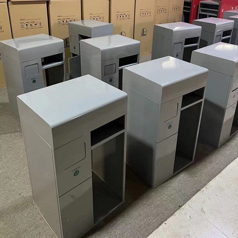 加油站垃圾桶可放灭火器箱石化清洁服务台六边形垃圾桶石油防污箱