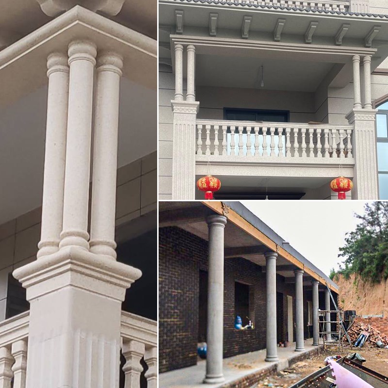罗马柱子柱身模具光面圆柱配件模型别墅大门圆形欧式装饰塑料模板