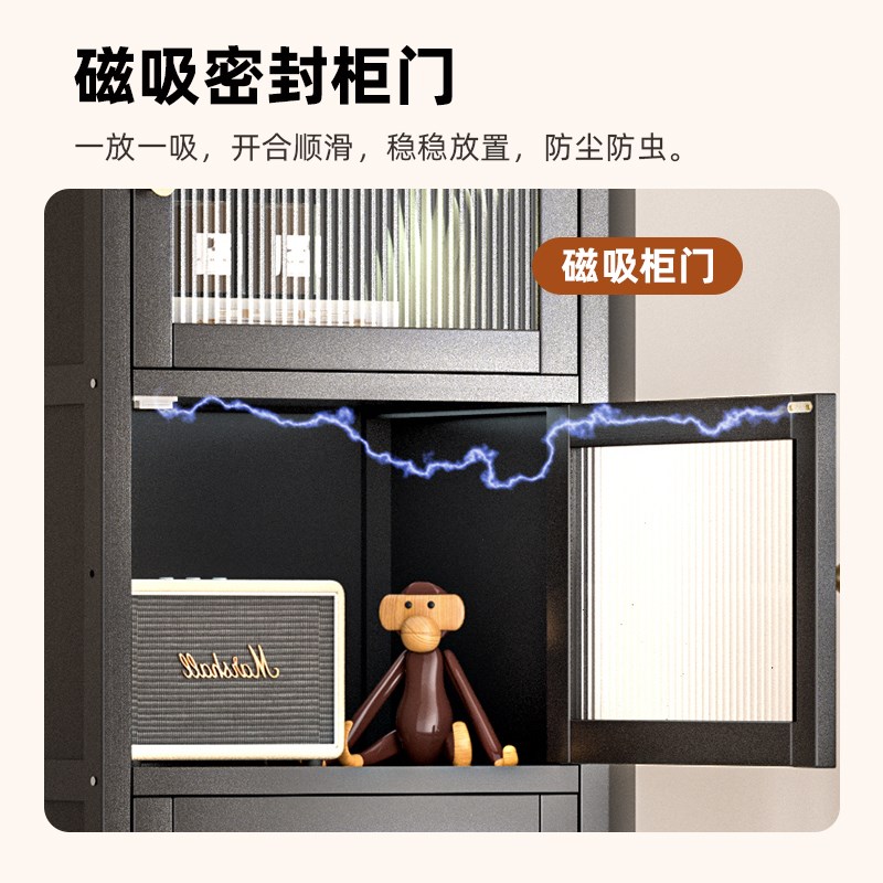 书架落地置物架家用一体靠墙书柜客厅收纳储物柜墙边小窄展示柜子