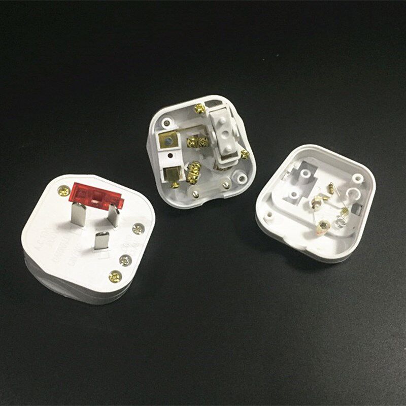 插头指示灯带开关插头国标10A三扁大板接线插头保险管三脚插头