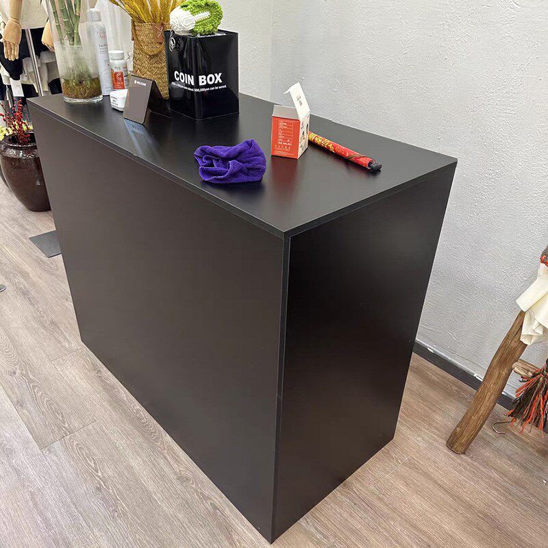 服装店黑色收银台烤漆美容院前台女装美发店吧台美甲店白色接待台