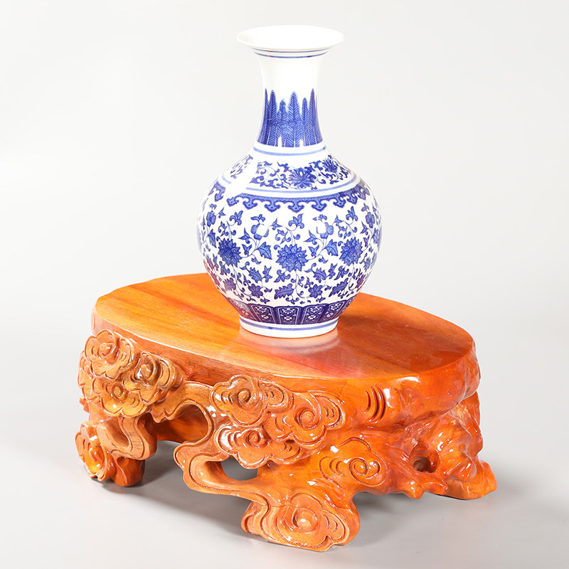 实木质椭圆根雕奇石底座花瓶盆栽佛像工艺品摆件承重底座托架加高